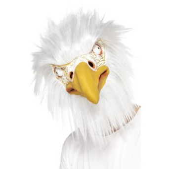 Máscara de Águila de color Blanco para Adulto