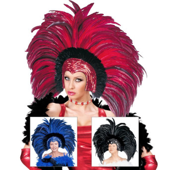 Tocado de Brasil con Plumas Varios Colores para Adulto