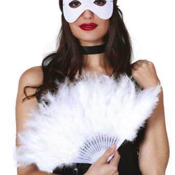 Abanico de Plumas de color Blanco