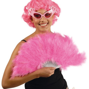 Abanico de Plumas de color Rosa