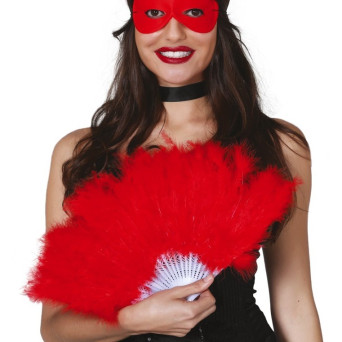 Abanico de Plumas de color Rojo