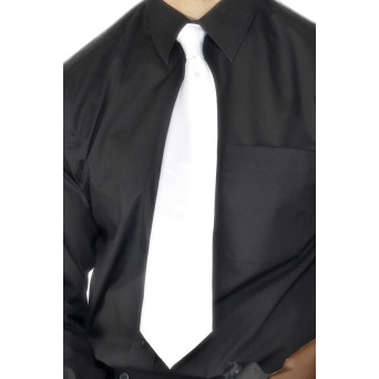Corbata de Gánster Deluxe de color Blanco para Adulto