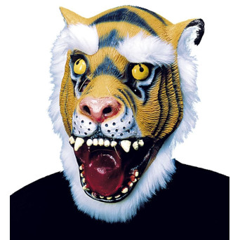 Máscara de Tigre con Pelo para Adulto