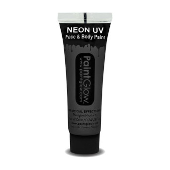 Maquillaje Paint Glow Neón UV de 10 Mililitros de color Negro para Cuerpo y Cara