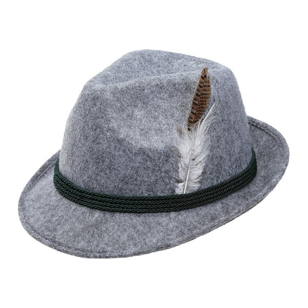 Sombrero de Bávaro de Oktoberfest con Pluma para Adulto