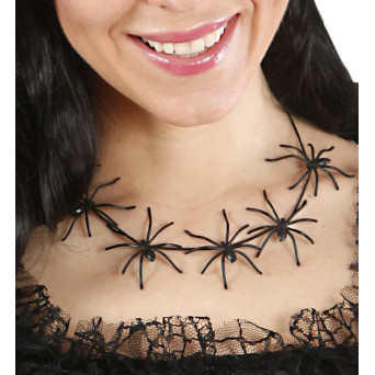 Collar de Arañas de color Negro de 60 Centímetros