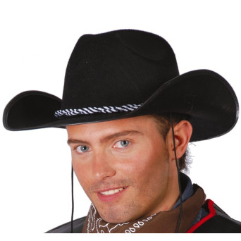 Sombrero de Vaquero de color Negro para Adulto