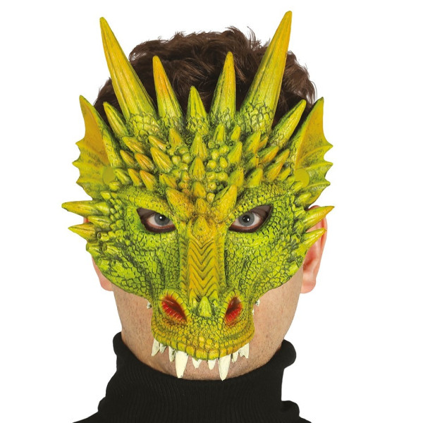 Máscara de Dragón de color Verde para Adulto