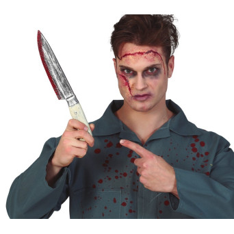 Cuchillo de Cocina de 33 Centímetros con Sangre