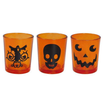 Vaso de Halloween 3 Unidades de 6,5 x 5 Centímetros
