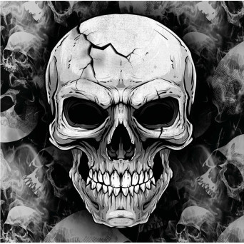 Servilleta de Calavera 12 Unidades de 33 x 33 Centímetros