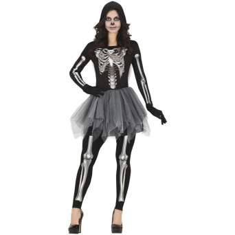 Disfraz de Esqueleto con Capucha para Adulto