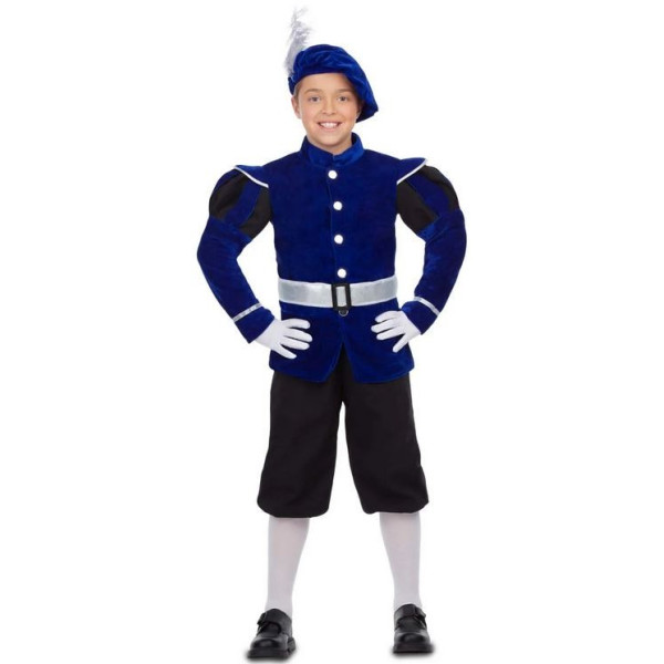 Disfraz de Paje Real de color Azul Infantil