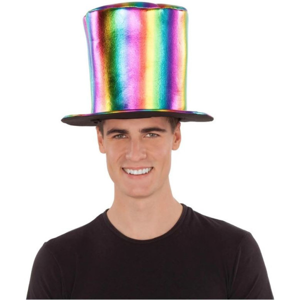 Sombrero de Copa Alta Rainbow para Adulto