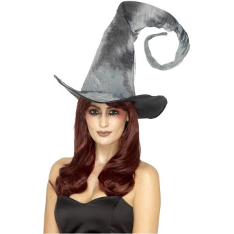 Sombrero de Bruja Deluxe de color Gris para Adulto