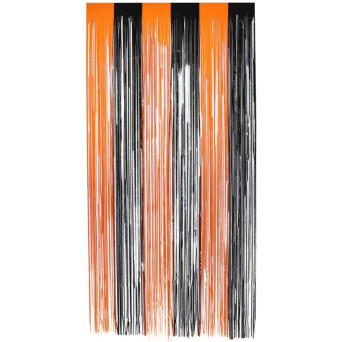 Cortina de color Naranja y Negro Mate de 91 x 244 Centímetros