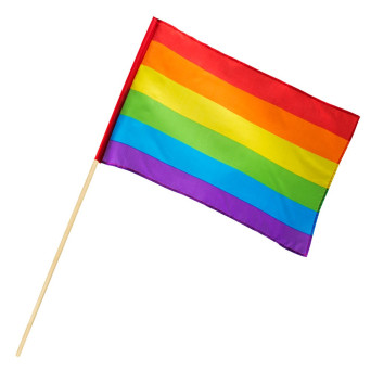 Bandera de LGTBI de Poliéster con Palo
