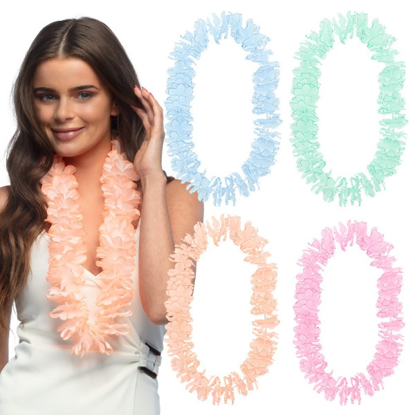 Collar Hawaiano Lei Varios Colores Pastel