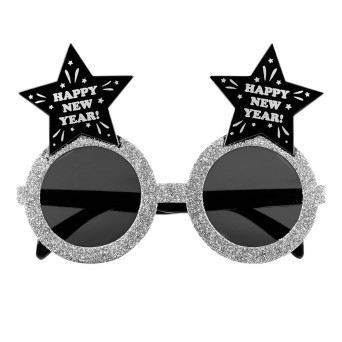Gafas de Happy New Year de color Plata para Adulto
