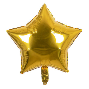 Globo Foil de Estrella de 40 x 45 Centímetros de color Oro