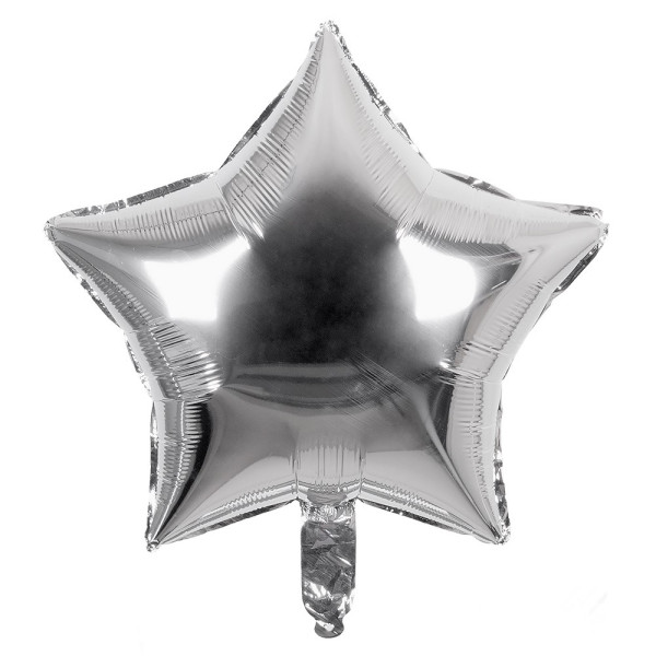 Globo Foil de Estrella de 40 x 45 Centímetros de color Plata
