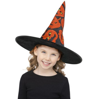 Sombrero de Bruja Calabaza Infantil
