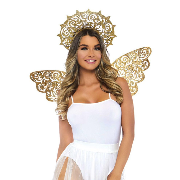 Set de Ángel de color Oro para Adulto