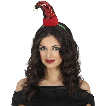 Diadema de Gorro de Papá Noel con Lentejuelas