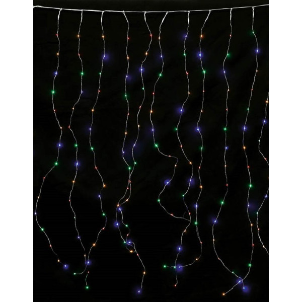 Cortina de Hilo con 200 LED´s Multicolor de 2 x 1,5 Metros