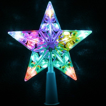 Punta de Estrella con 10 LED´s Multicolor