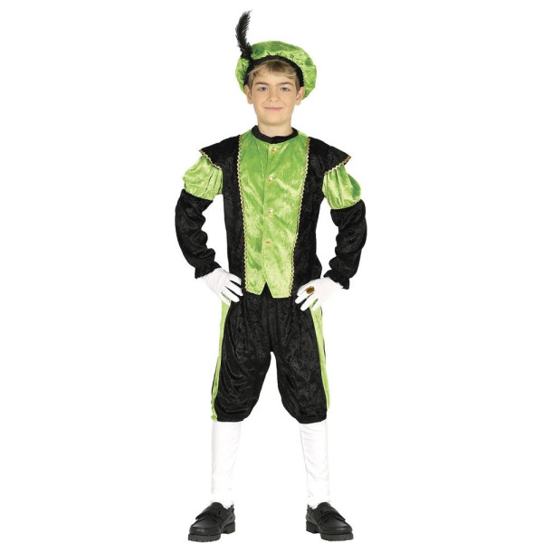 Disfraz de Paje Real de color Verde Infantil