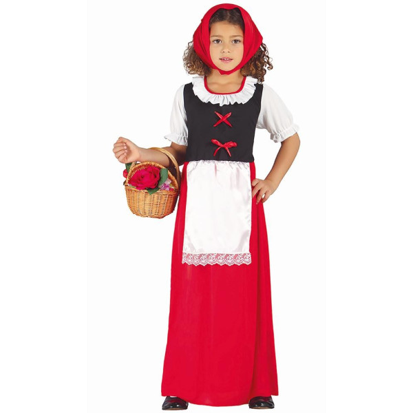 Disfraz de Posadera de color Rojo Infantil