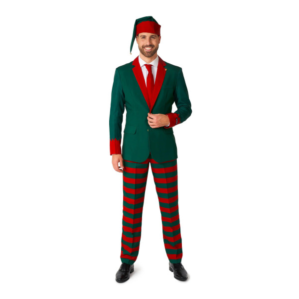 Traje de Elfo Verde de Papá Noel para Adulto