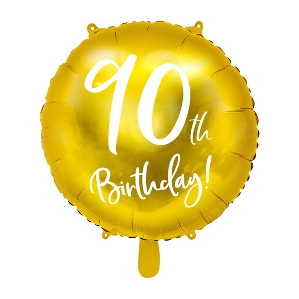 Globo Foil de 90th Birthday de 45 Centímetros de color Oro