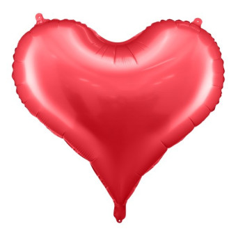 Globo Foil de Corazón de 61 Centímetros de color Rojo