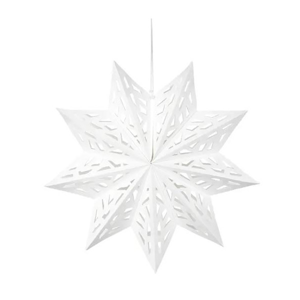 Estrella de Papel de 50 Centímetros de color Blanco para Colgar