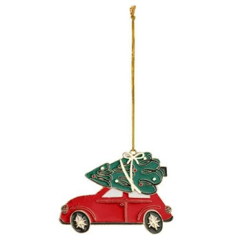 Coche Navideño Metálico de 6,5 x 9 Centímetros