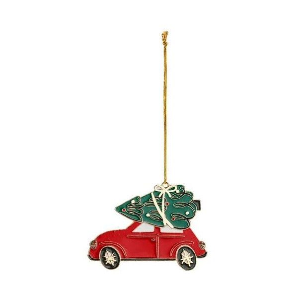 Coche Navideño Metálico de 6,5 x 9 Centímetros