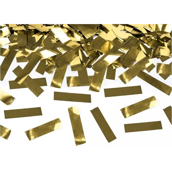 Cañón de 40 Centímetros con Confeti de Tiras de color Oro
