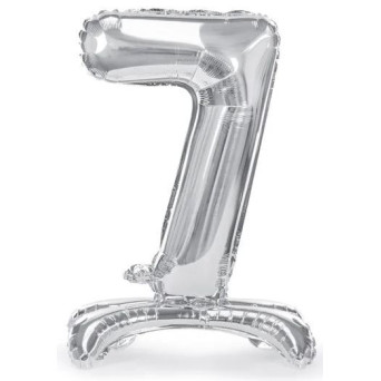Globo Airloonz de Número 7 de 70 Centímetros de color Plata