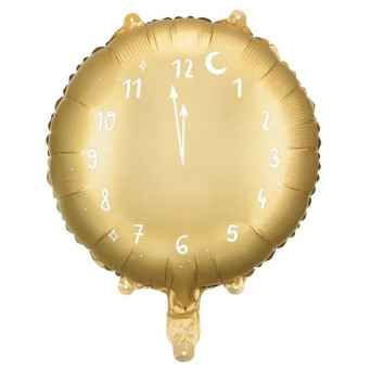 Globo Foil de Reloj de color Oro de 45 Centímetros