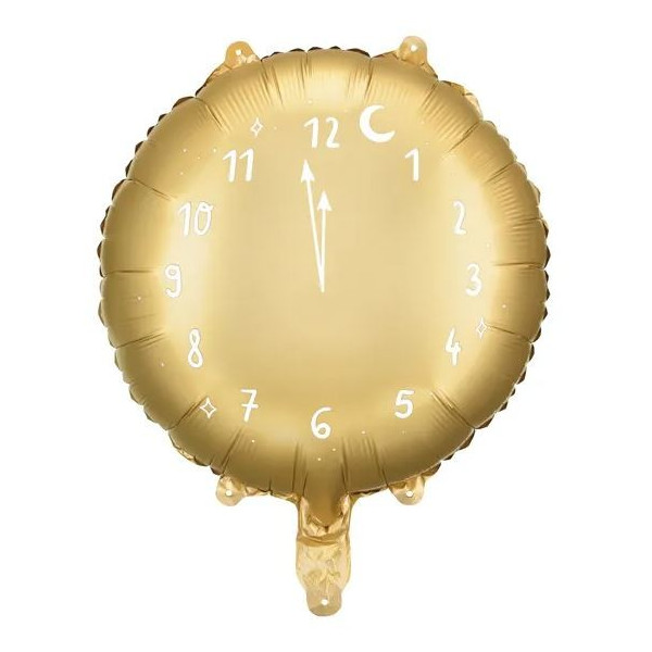 Globo Foil de Reloj de color Oro de 45 Centímetros