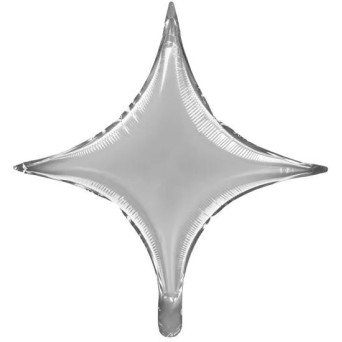 Globo Foil de Estrella de 45 Centímetros de color Plata