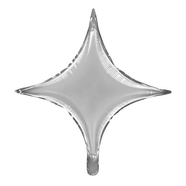 Globo Foil de Estrella de 45 Centímetros de color Plata