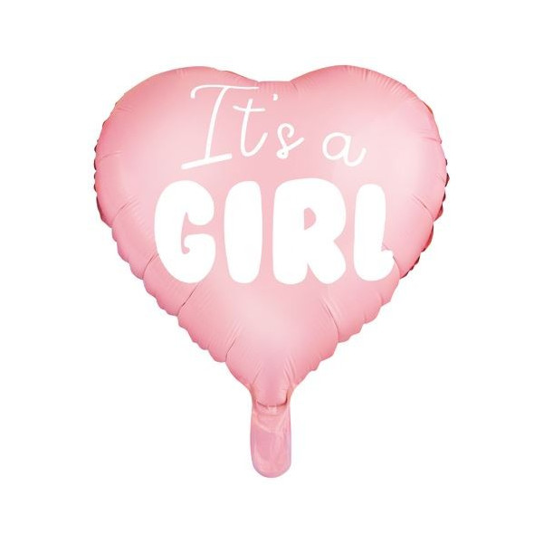 Globo Foil de It´s a Girl de 45 Centímetros de color Rosa Claro
