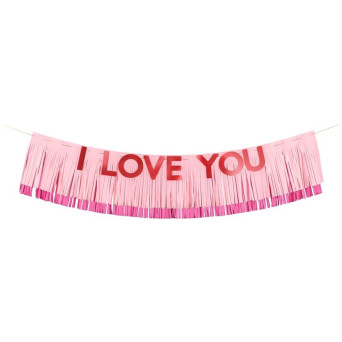 Guirnalda de Flecos de I Love You de 150 x 30 Centímetros