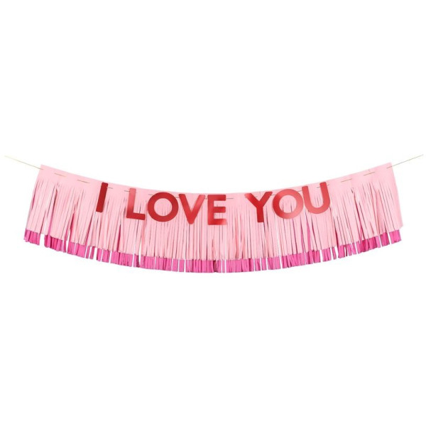 Guirnalda de Flecos de I Love You de 150 x 30 Centímetros