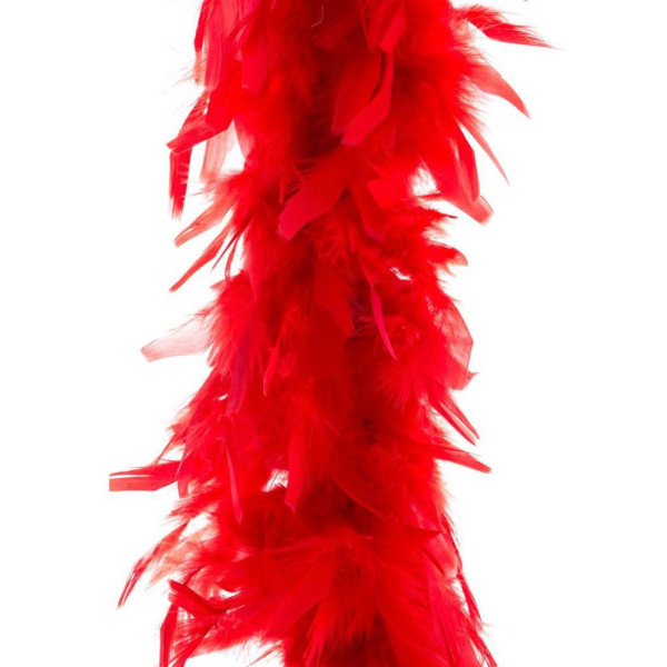 Boa de Plumas de color Rojo de 200 Centímetros y 90 Gramos