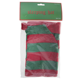 Gorro de Rayas de color Rojo y Verde para Adulto