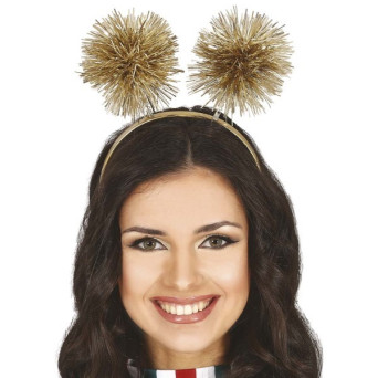 Diadema de Espumillón de color Oro